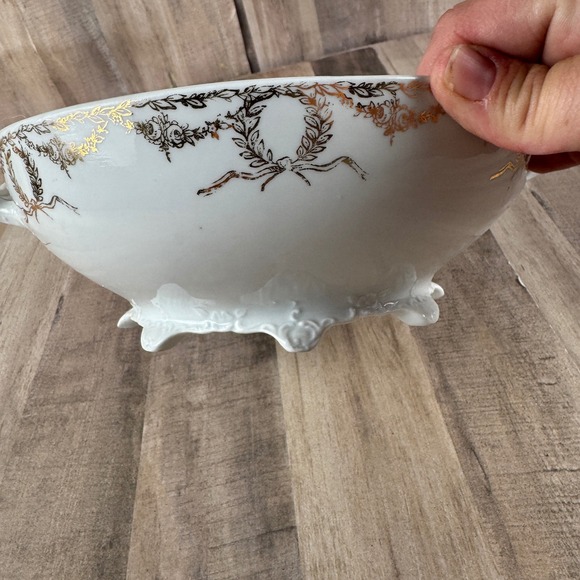 Antique O&EG Royal Austria Hand Painted Porcelain‎ Footed Bowl 8" - Picture 2 of 7